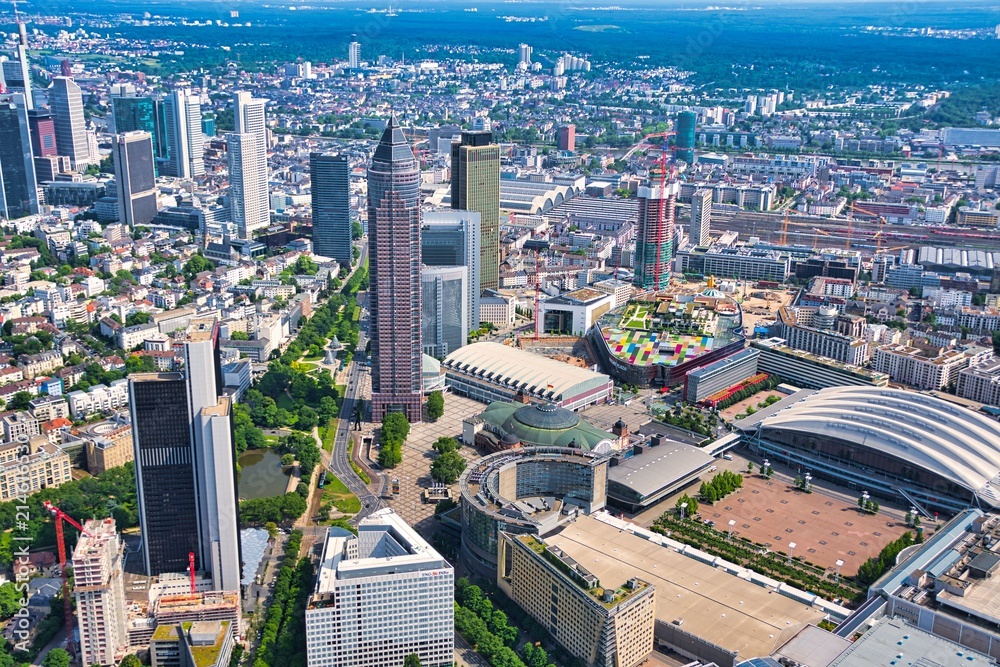 Naklejka premium Skyline Frankfurt am Main
