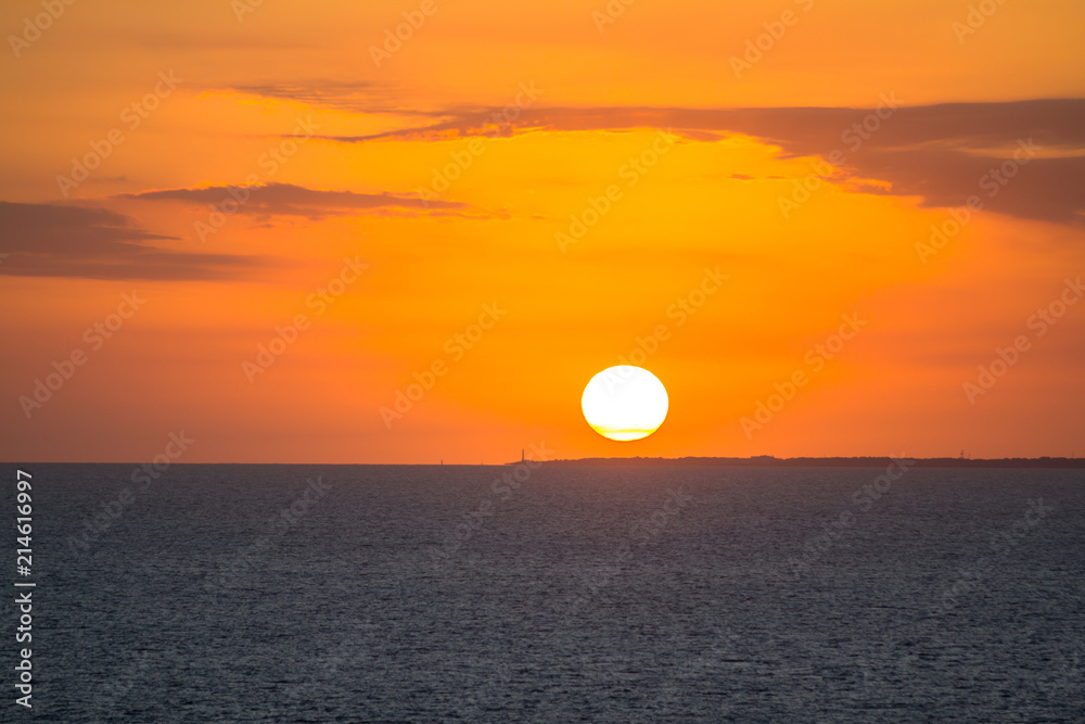 Sunset over sea