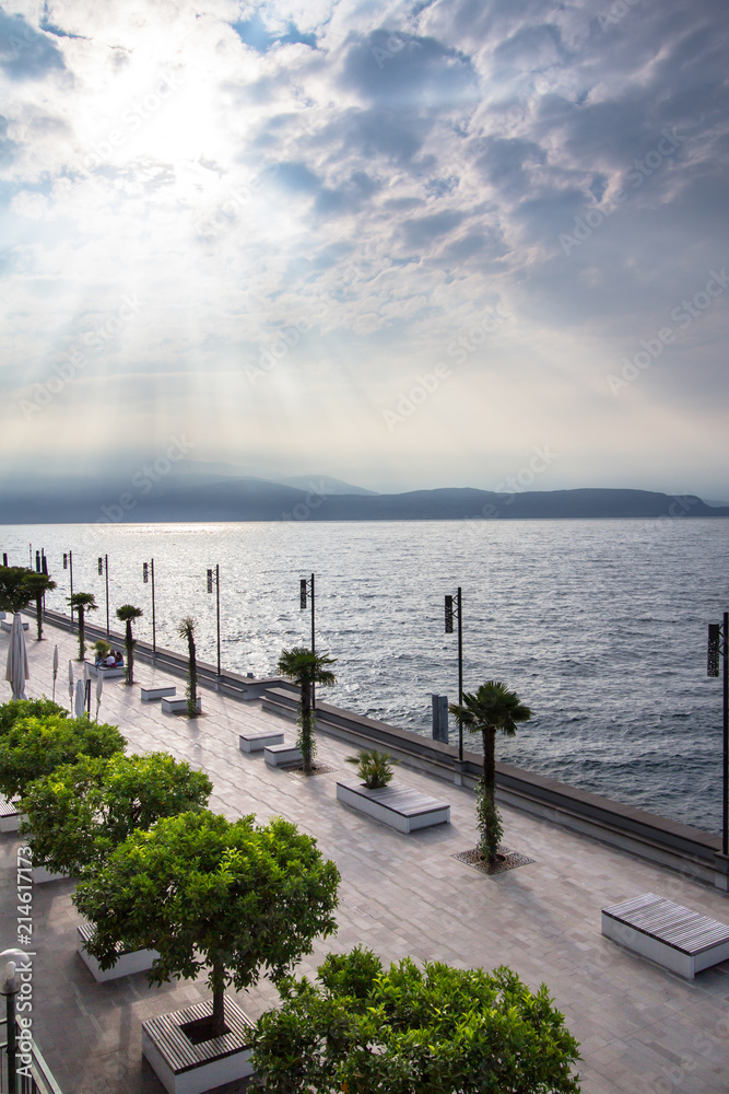 Sunset over lake Garda, Italy