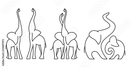 Logo template of elephant