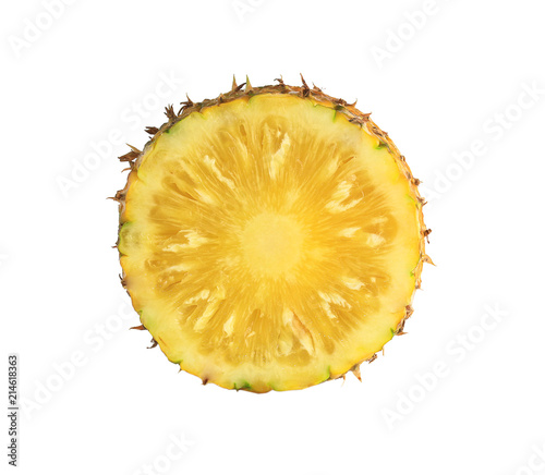 Pineapple cut isolated on white background.
