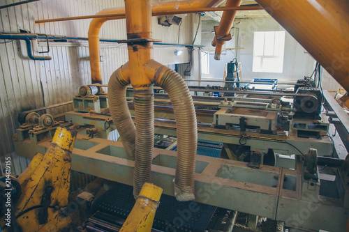 Factory equipment for the production of glass wool