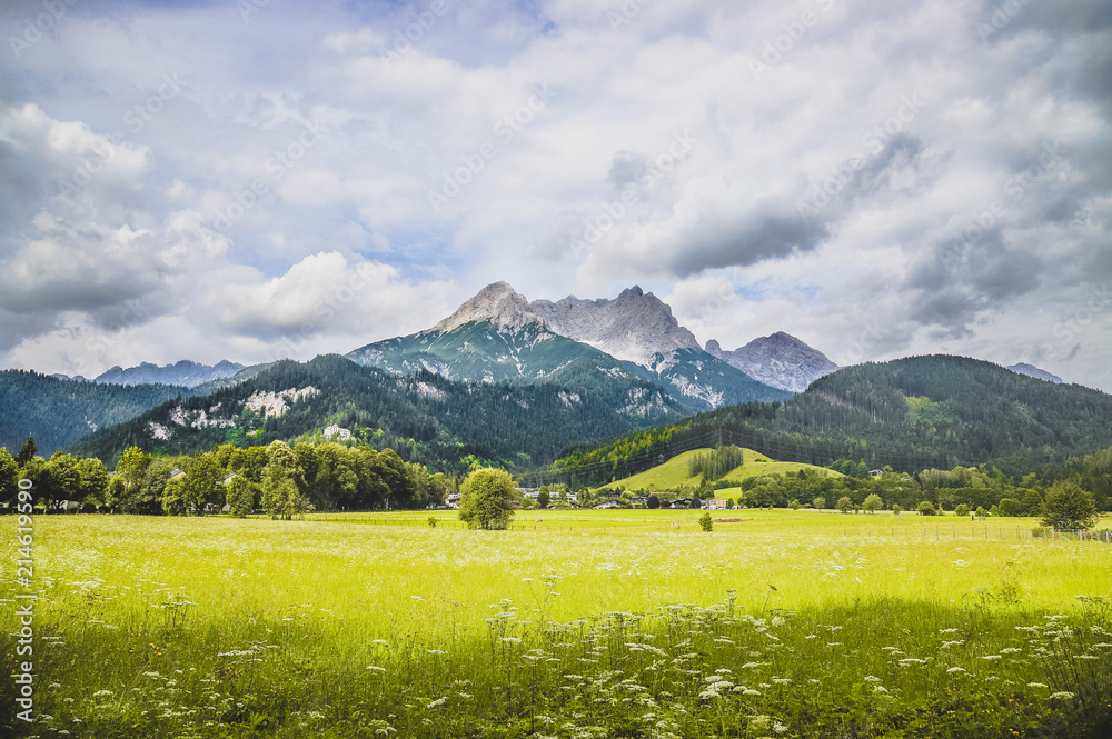Berge in den Alpen, Steinernes Meer, Panorama 
