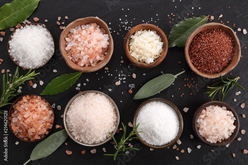 Various types of table salt.