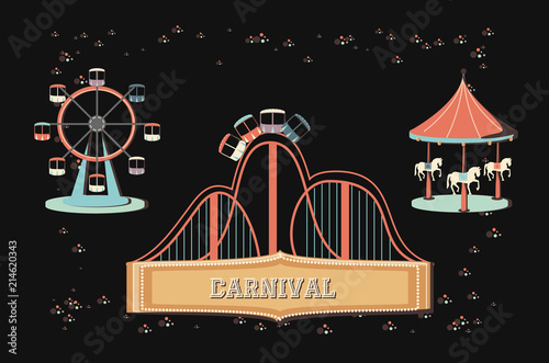 carnival set collection icons
