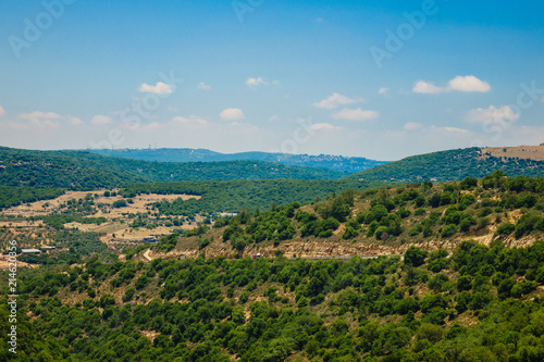 View of Galilee Hills at summertime  Galilee  Israel