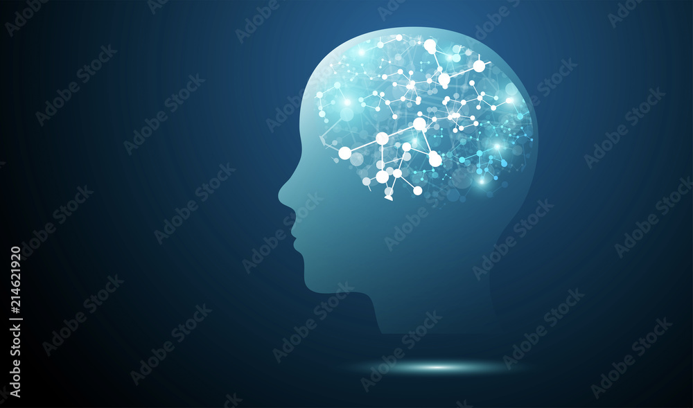 testa, sinapsi, intelligenza, luci, luce, 