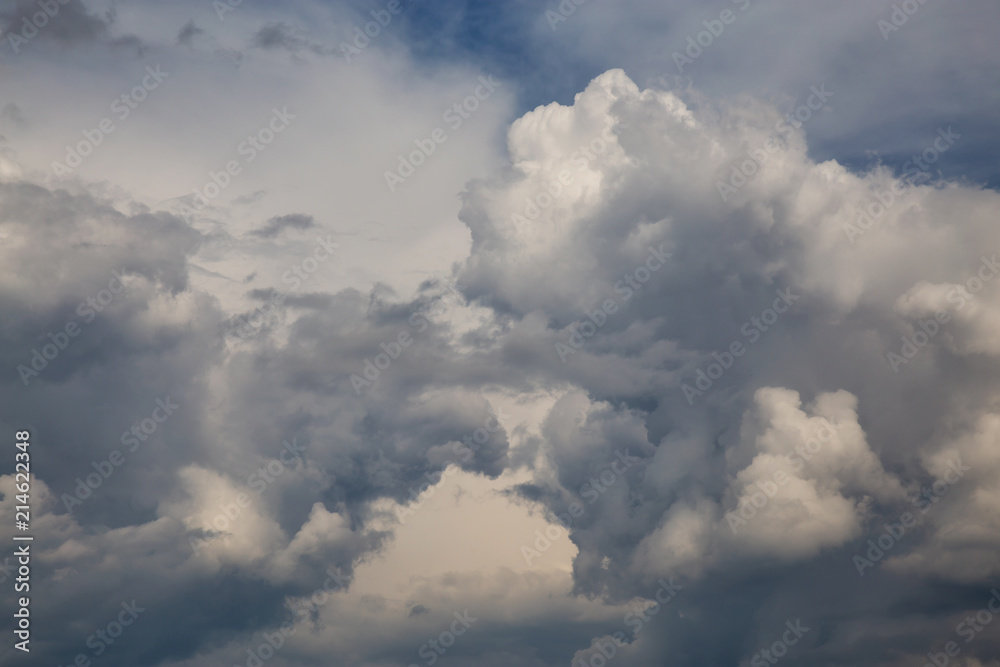 Fototapeta premium Striking cloudscape during a stormy day in Kamloops, British Columbia, Canada.