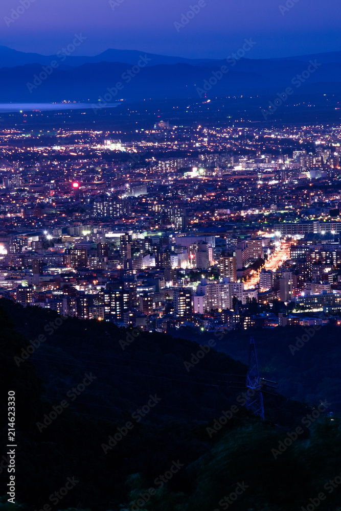 札幌夜景　幌見峠からの眺め