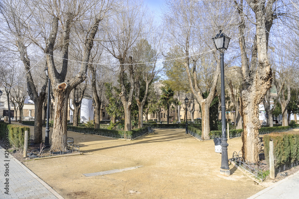 square in the town of El Toboso in the province of Toledo, Spain.