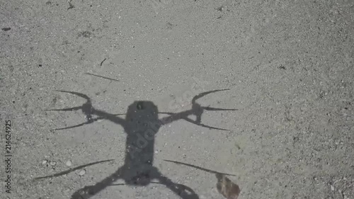 Drone Shadow Over The Ground - Drone Shot - From Above  photo