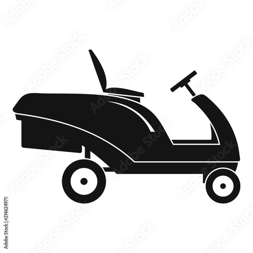 Grass cut truck icon. Simple illustration of grass cut truck vector icon for web design isolated on white background