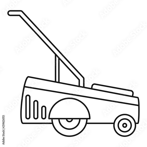 Motor grass cutter icon. Outline illustration of motor grass cutter vector icon for web design isolated on white background