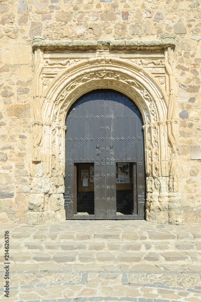 Renaissance church door in Spain.