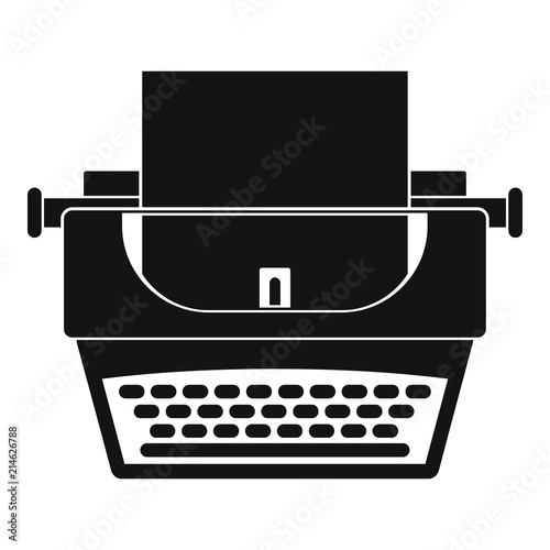 Soviet typewriter icon. Simple illustration of soviet typewriter vector icon for web design isolated on white background