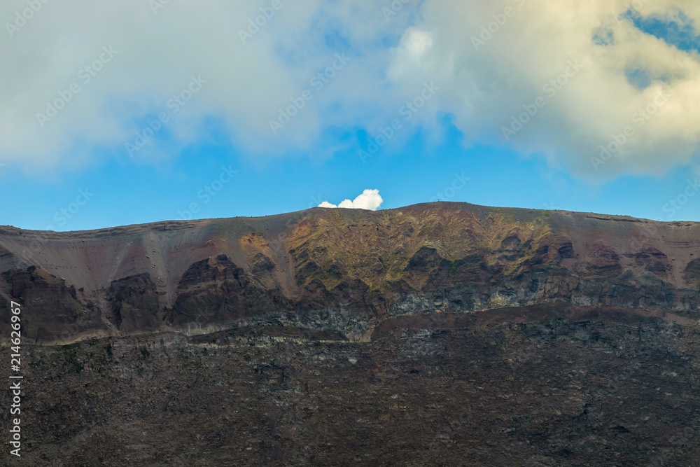 Detail of Mount Vesuvius volcano near Naples in Italy