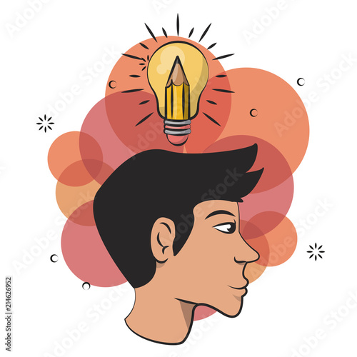 Mind power and intelligence cartoons elements vector illustration graphic design