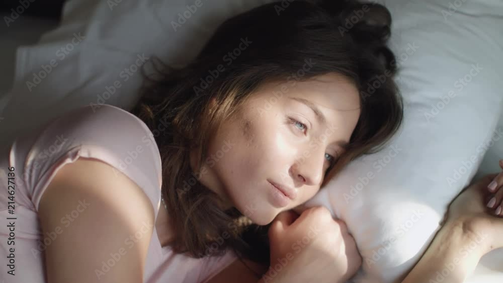 Young Beautiful Woman Wakes Up In The Morning Young Beautiful Woman Wakes Up In The Morning