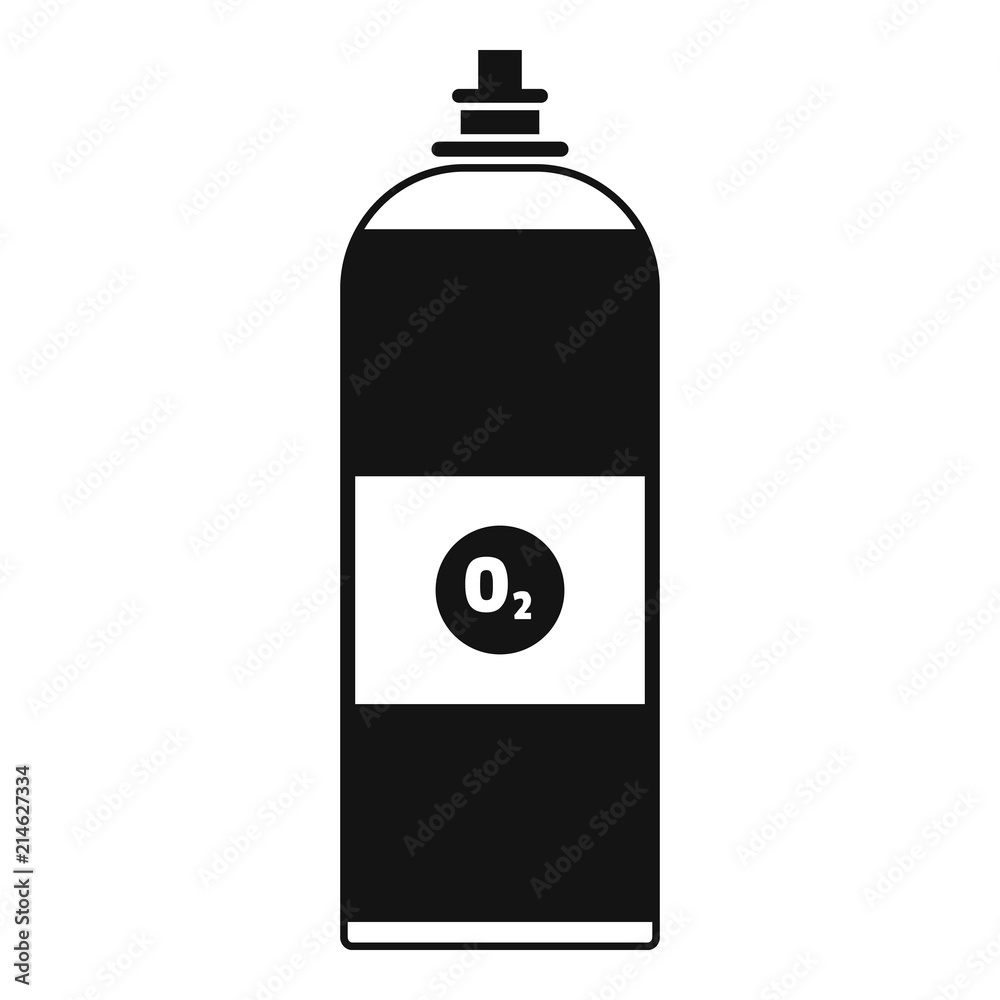 Oxygen spray icon. Simple illustration of oxygen spray vector icon for web design isolated on white background Oxygen spray icon. Simple illustration of oxygen spray vector icon for web design isolated on white background