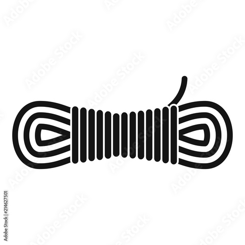 Hiking rope icon. Simple illustration of hiking rope vector icon for web design isolated on white background