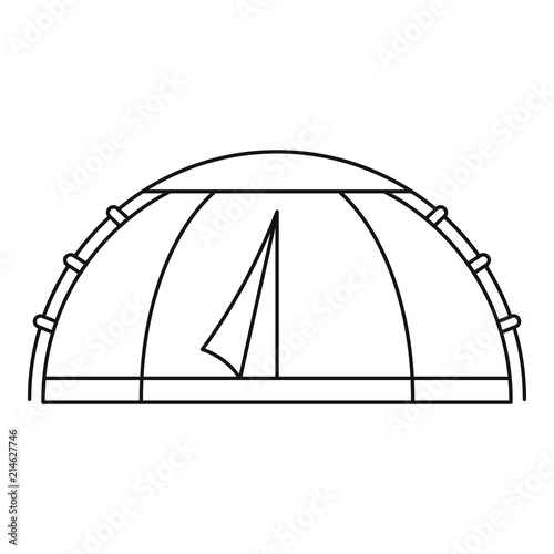 Camp round tent icon. Outline illustration of camp round tent vector icon for web design isolated on white background