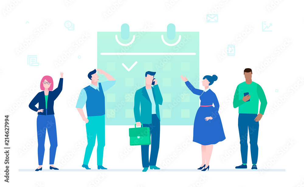 Business process - flat design style illustration Business process - flat design style illustration