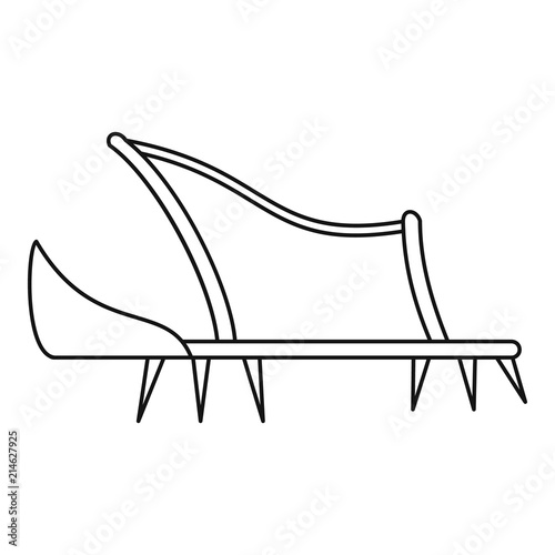 Shoe spike icon. Outline illustration of shoe spike vector icon for web design isolated on white background