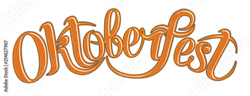 Orange scribble text Oktoberfest
