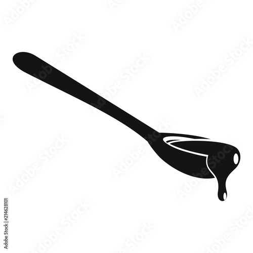Spoon of honey icon. Simple illustration of spoon of honey vector icon for web design isolated on white background