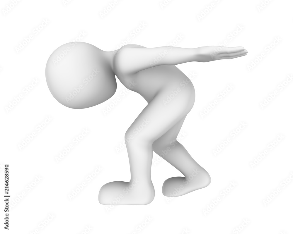 3d man bears cargo on a back. 3d illustration. 3d man bears cargo on a back. 3d illustration.