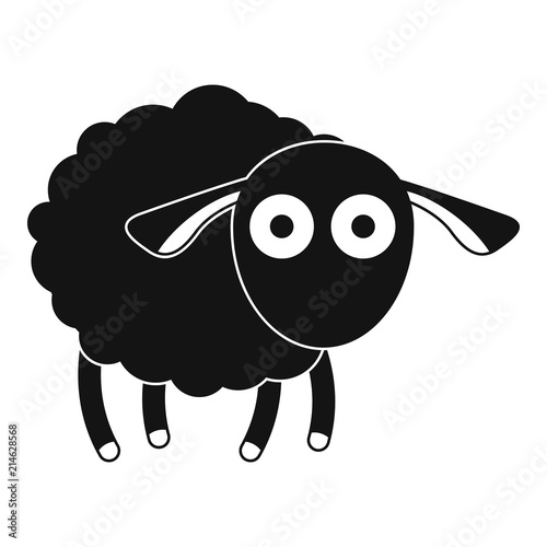 Shocked sheep icon. Simple illustration of shocked sheep vector icon for web design isolated on white background photo