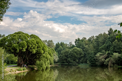 Summer pond in the Izmaylovsky park