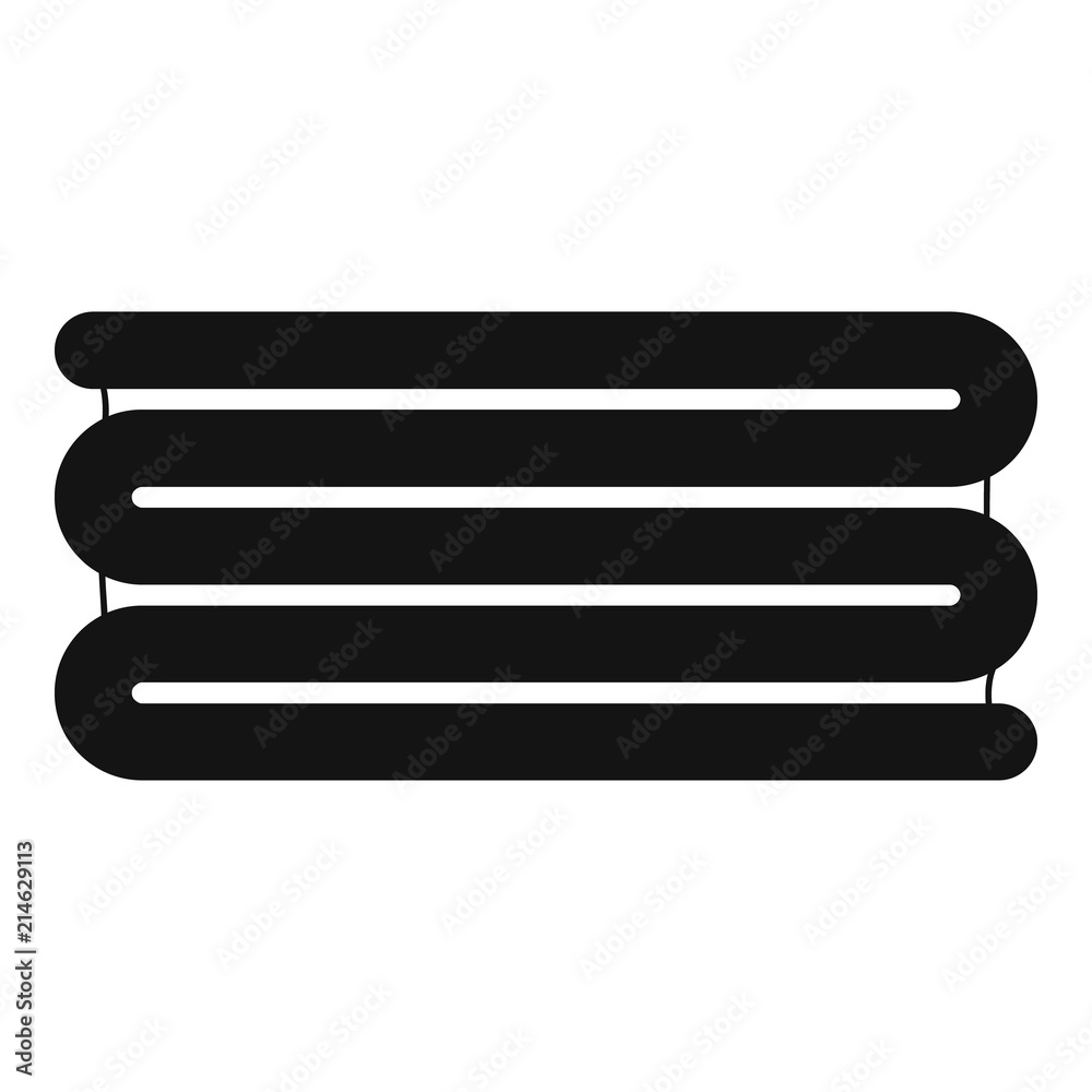 Stacked towel icon. Simple illustration of stacked towel vector icon for web design isolated on white background Stacked towel icon. Simple illustration of stacked towel vector icon for web design isolated on white background