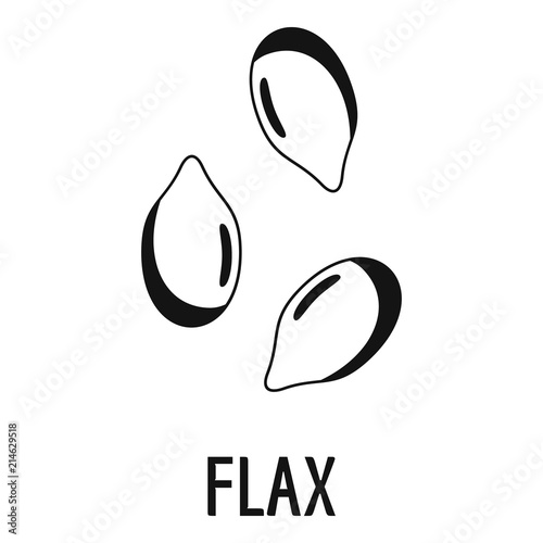 Flax icon. Simple illustration of flax vector icon for web design isolated on white background