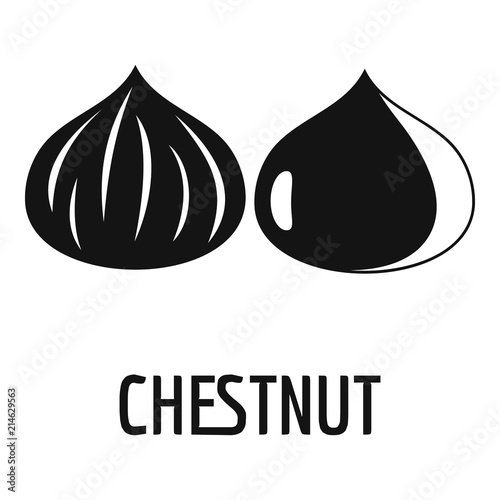 Chestnut icon. Simple illustration of chestnut vector icon for web design isolated on white background