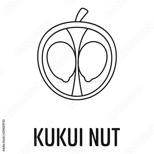 Kukui nut icon. Outline illustration of kukui nut vector icon for web design isolated on white background