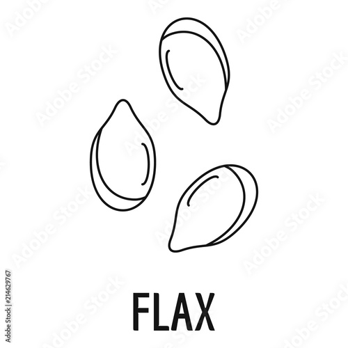 Flax icon. Outline illustration of flax vector icon for web design isolated on white background