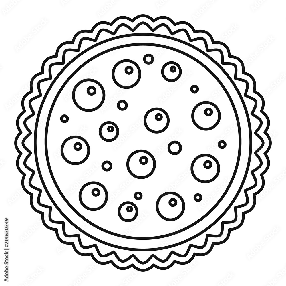 Cherry cake icon. Outline illustration of cherry cake vector icon for web design isolated on white background Cherry cake icon. Outline illustration of cherry cake vector icon for web design isolated on white background