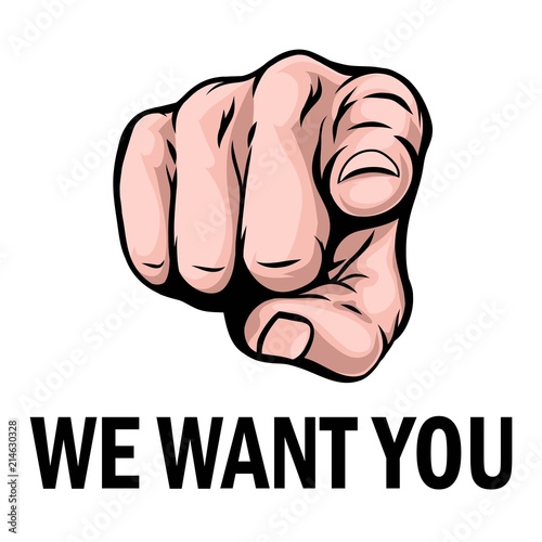 We want you. Vector