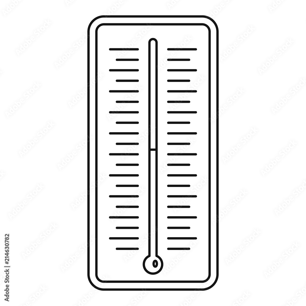 Outdoor thermometer icon. Outline illustration of outdoor thermometer vector icon for web design isolated on white background