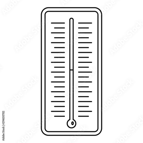 Outdoor thermometer icon. Outline illustration of outdoor thermometer vector icon for web design isolated on white background
