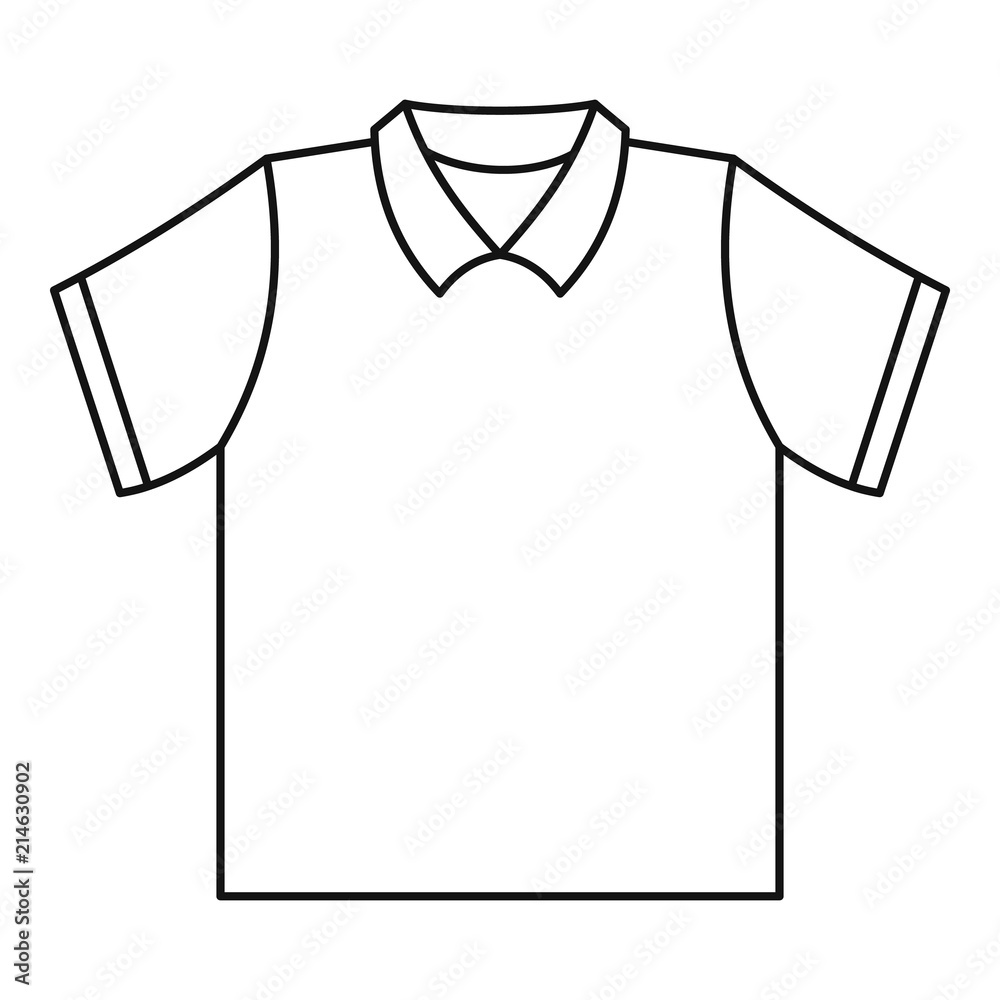 Clean polo shirt icon. Outline illustration of clean polo shirt vector icon  for web design isolated on white background Stock-Vektorgrafik | Adobe Stock