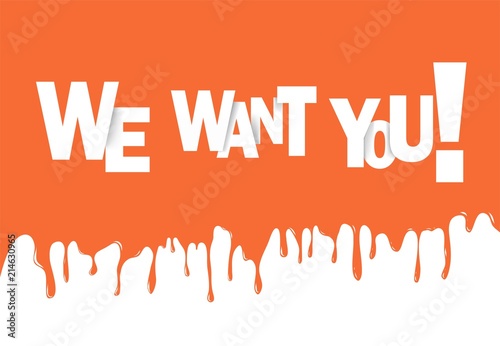 We want you. Vector