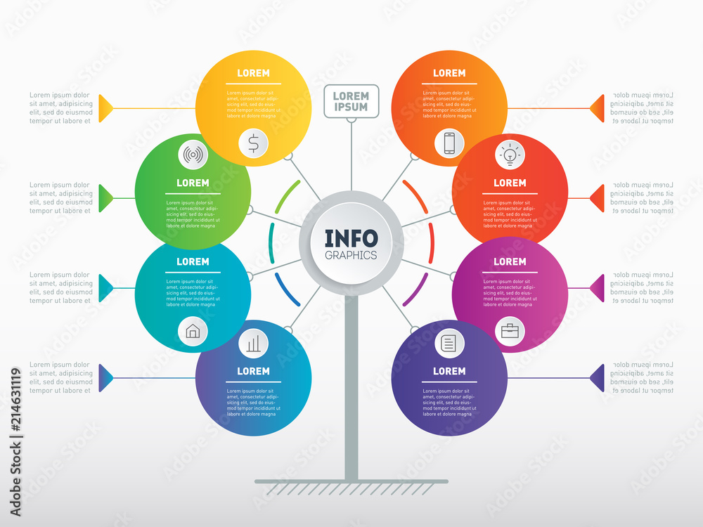 Website template. Business presentation concept with 8 options ...