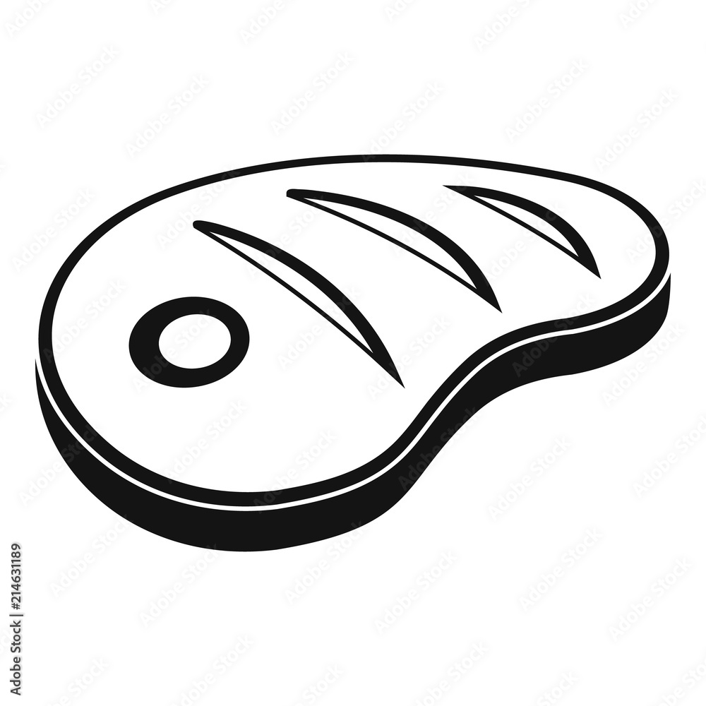 Dinner steak icon. Simple illustration of dinner steak vector icon for web design isolated on white background Dinner steak icon. Simple illustration of dinner steak vector icon for web design isolated on white background