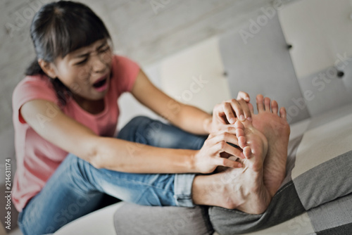 athlete's foot of woman