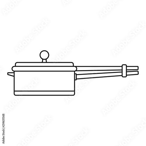 New saucepan icon. Outline illustration of new saucepan vector icon for web design isolated on white background