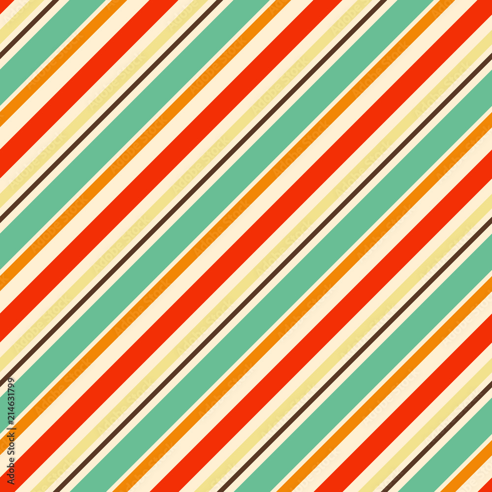 Obraz premium Diagonal striped vector seamless pattern