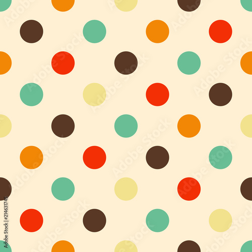 Retro dotted close up seamless vector pattern