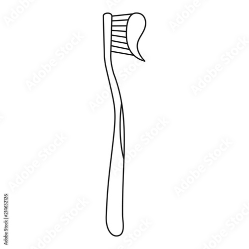 Classic toothbrush icon. Outline illustration of classic toothbrush vector icon for web design isolated on white background